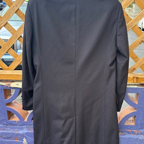 $995 Hugo Boss Navy Wool Cashmere Overcoat/ Top Coat- 40 Medium - Picture 14 of 15